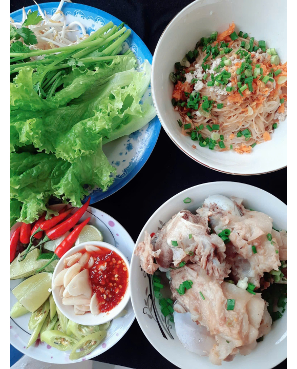Mì tươi khô hoặc nước - xí quách
