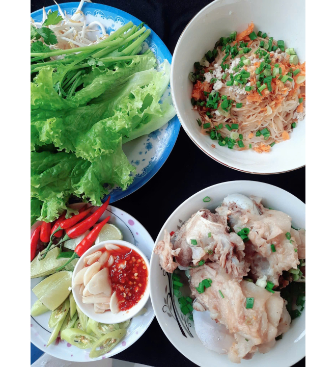 Mì tươi khô hoặc nước - xí quách
